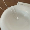 s925 sterling silver heart-shaped necklace is a versatile, simple and fresh Korean version of a collarbone necklace for girls Specification image